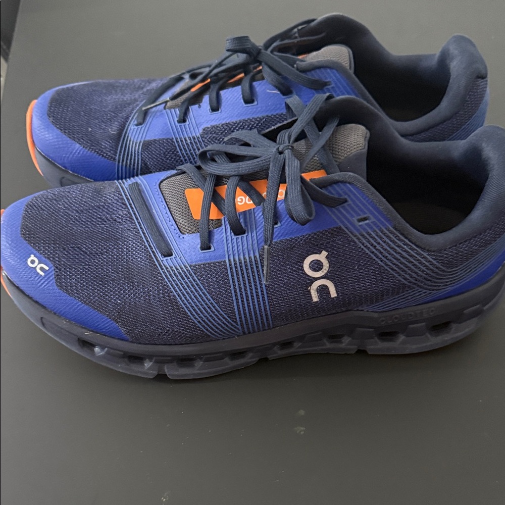 On Running Men's Navy and Orange Athletic Shoes